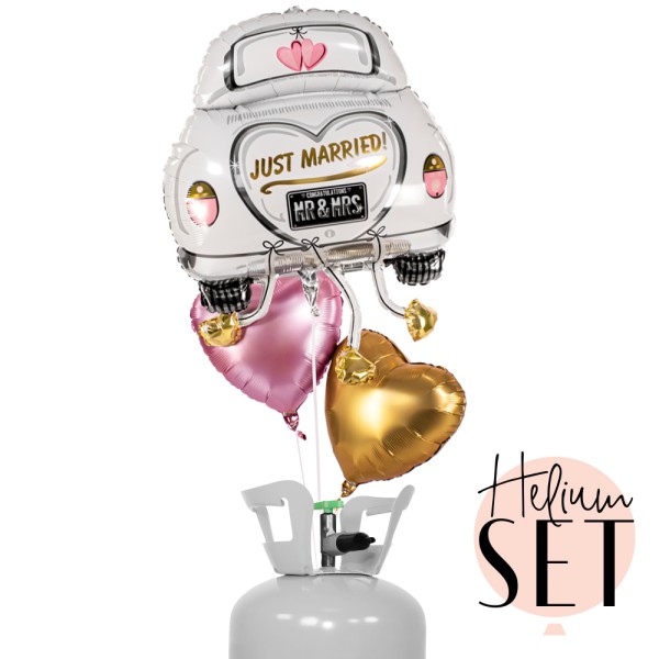 Helium Set - Just Married Wedding Car