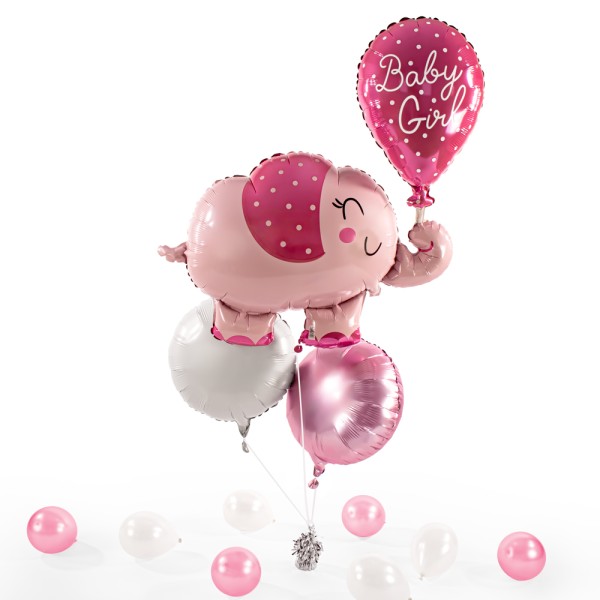 Heliumballon XXL in a Box - Baby Girl Elephant