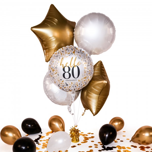 Heliumballon in a Box - Celebrate Birthday 80