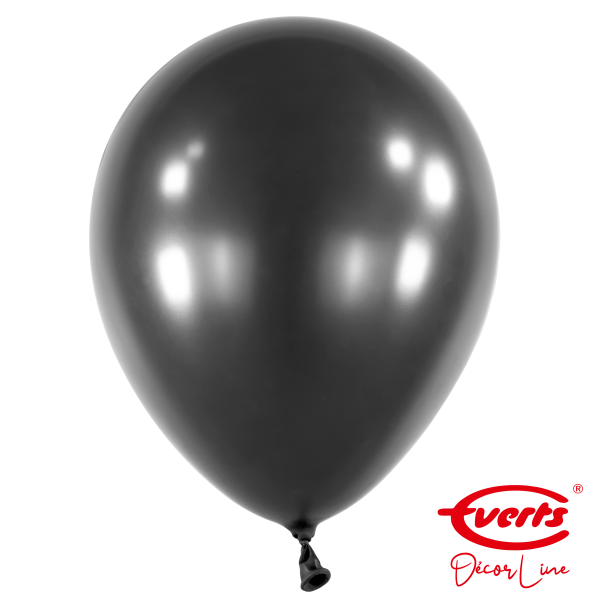 50 Luftballons - DECOR - Ø 35cm - Pearl &amp; Metallic - Jet Black