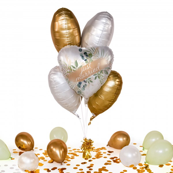 Heliumballon in a Box - Wedding Natural Frame