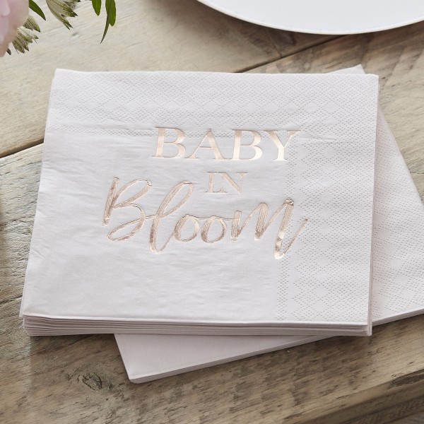 16 Napkins - Baby in Bloom - Foiled
