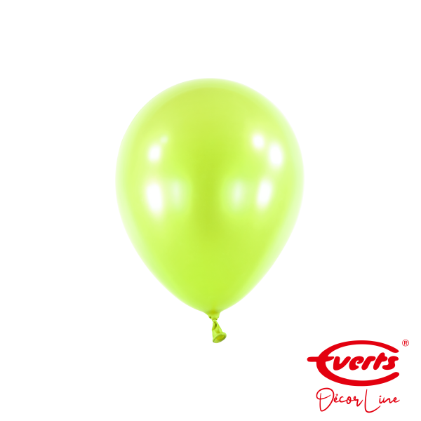100 Miniballons - DECOR - Ø 13cm - Pearl &amp; Metallic - Kiwi