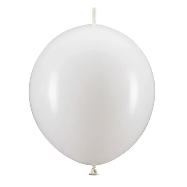 20 Girlandenballons - Ø 33cm - Weiß