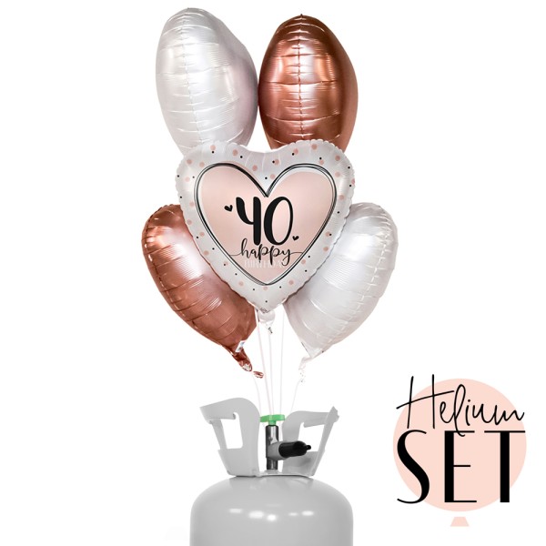 Helium Set - Glossy Birthday 40