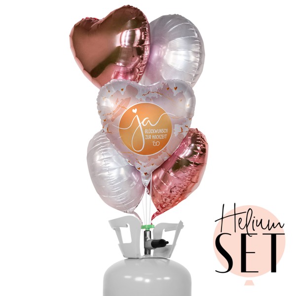 Helium Set - Ja Glückwunsch zur Hochzeit