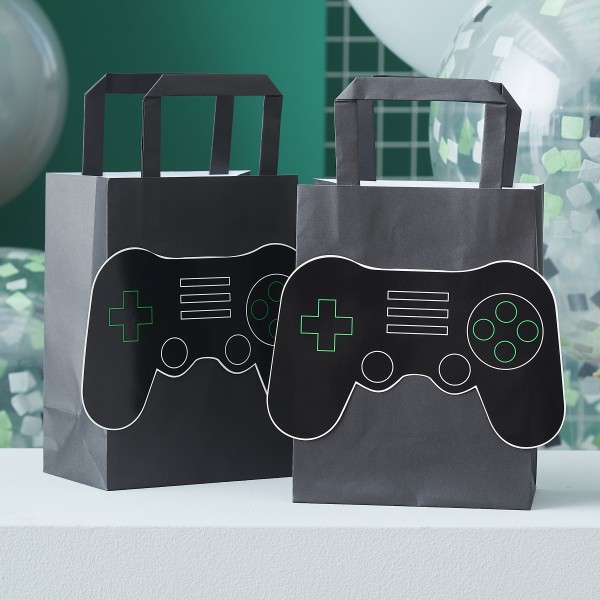 5 Eco Party Bag - 3D Controller - Black with Green Inside