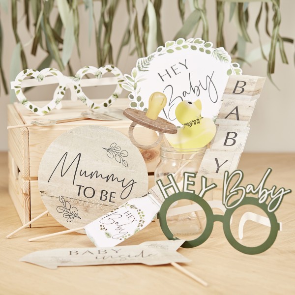 10 botanical baby shower photo booth props