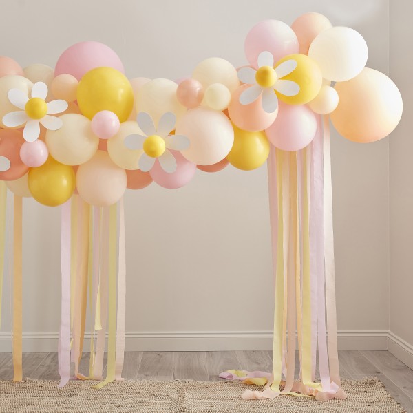 1 Balloon Arch - Spring Colour and Daisy Balloons