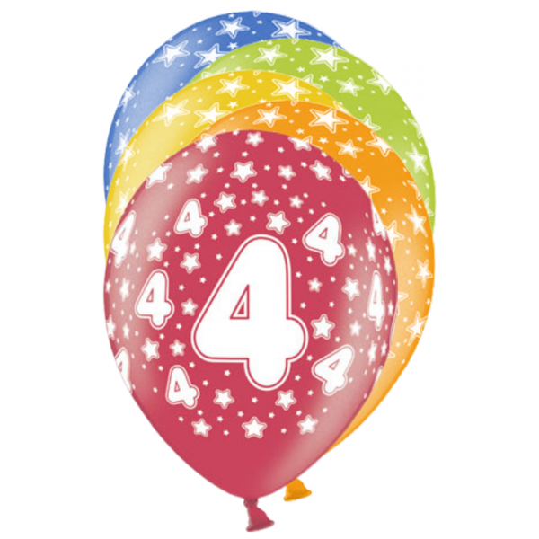 6 Motivballons - Ø 30cm - 4 Celebration