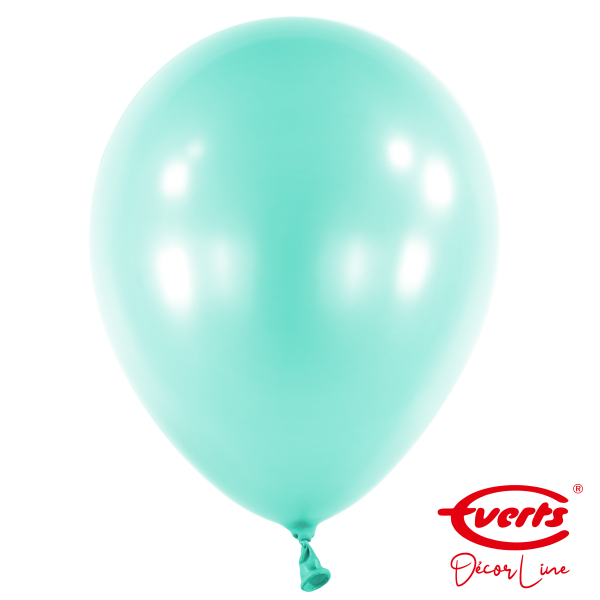 50 Luftballons - DECOR - Ø 35cm - Pearl &amp; Metallic - Robins Egg Blue