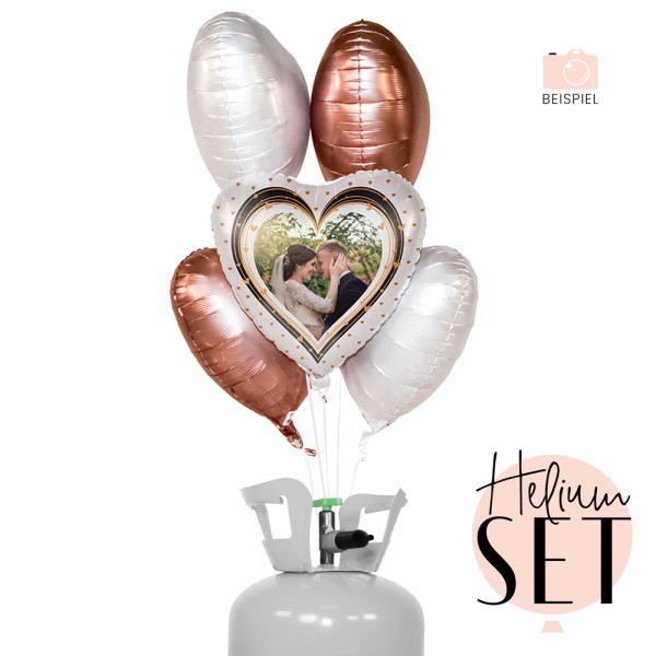 Helium Set - Fotoballon - Elegant Hearts