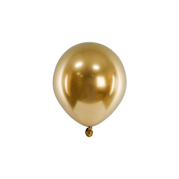 50 Miniballons - Ø 12cm - Glossy - Gold