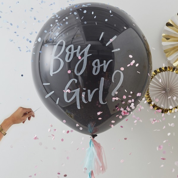 1 Balloons - 36&quot; Confetti - Gender Reveal