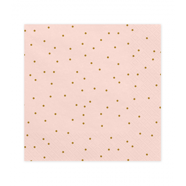20 Servietten Trend - 33cm - Bright Pink with Dots