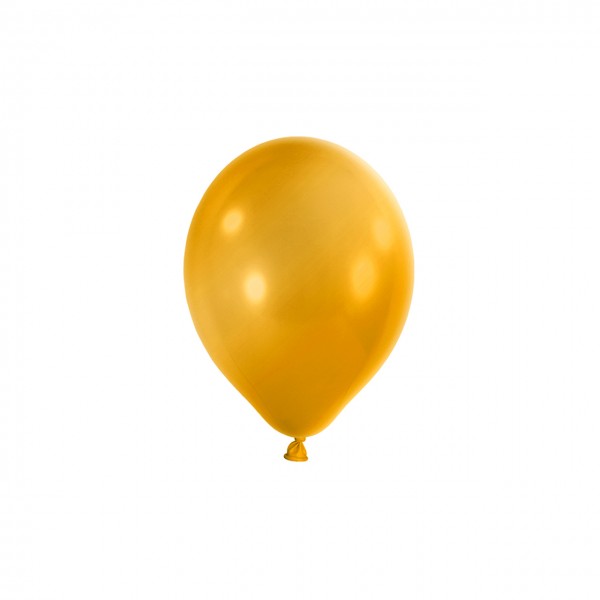 100 Miniballons - Ø 12cm - Metallic - Orange