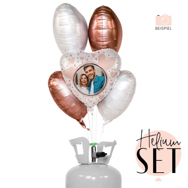 Helium Set - Fotoballon - Glossy Heart