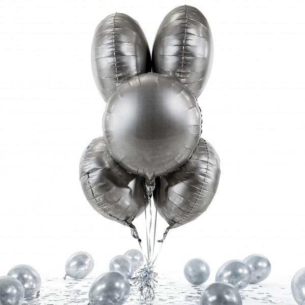 Heliumballon in a Box - Matte - Pure Silver