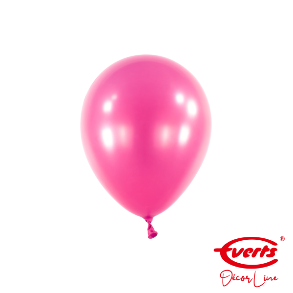 100 Miniballons - DECOR - Ø 13cm - Pearl &amp; Metallic - Hot Pink