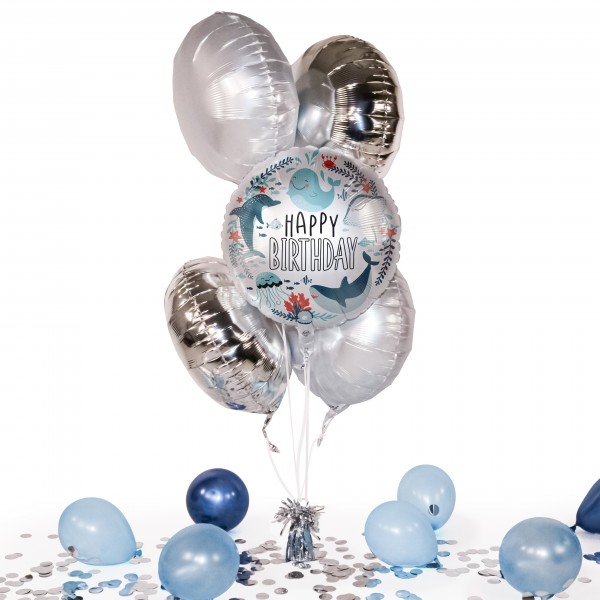 Heliumballon in a Box - Under The Sea Birthday