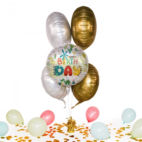 Heliumballon in a Box - Dinoland Birthday