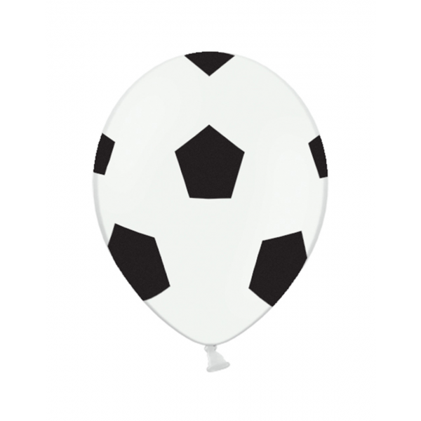 6 Motivballons - Ø 30cm - Fußball