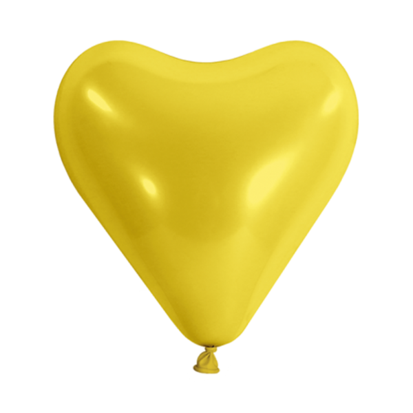 500 Herzballons - Ø 30cm - Gelb